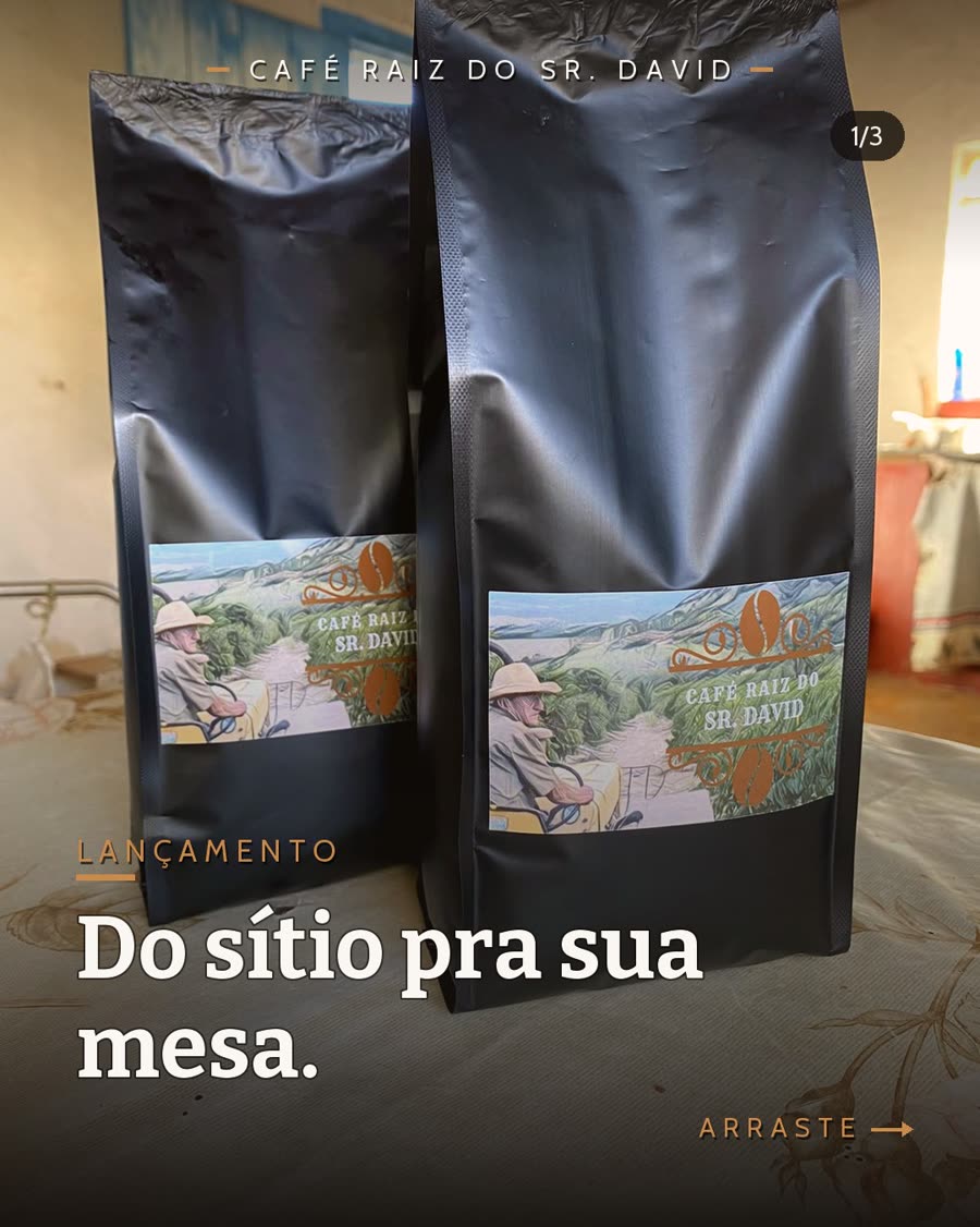 Arte de lançamento do Café Raiz